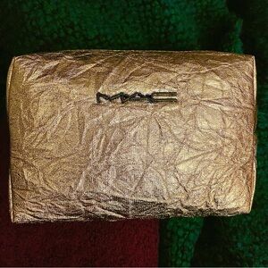 MAC Cosmetics Gold Crinkle Holiday Make up bag
